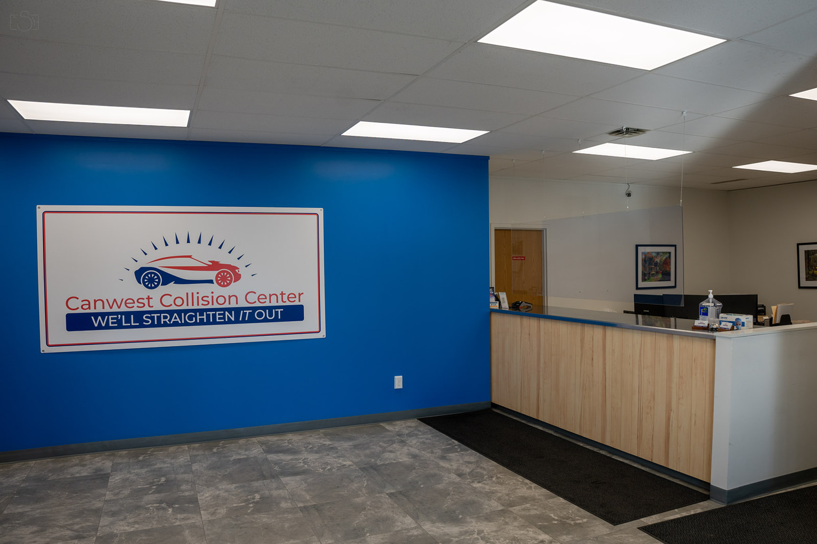 Canwest Collision Center Reception Area