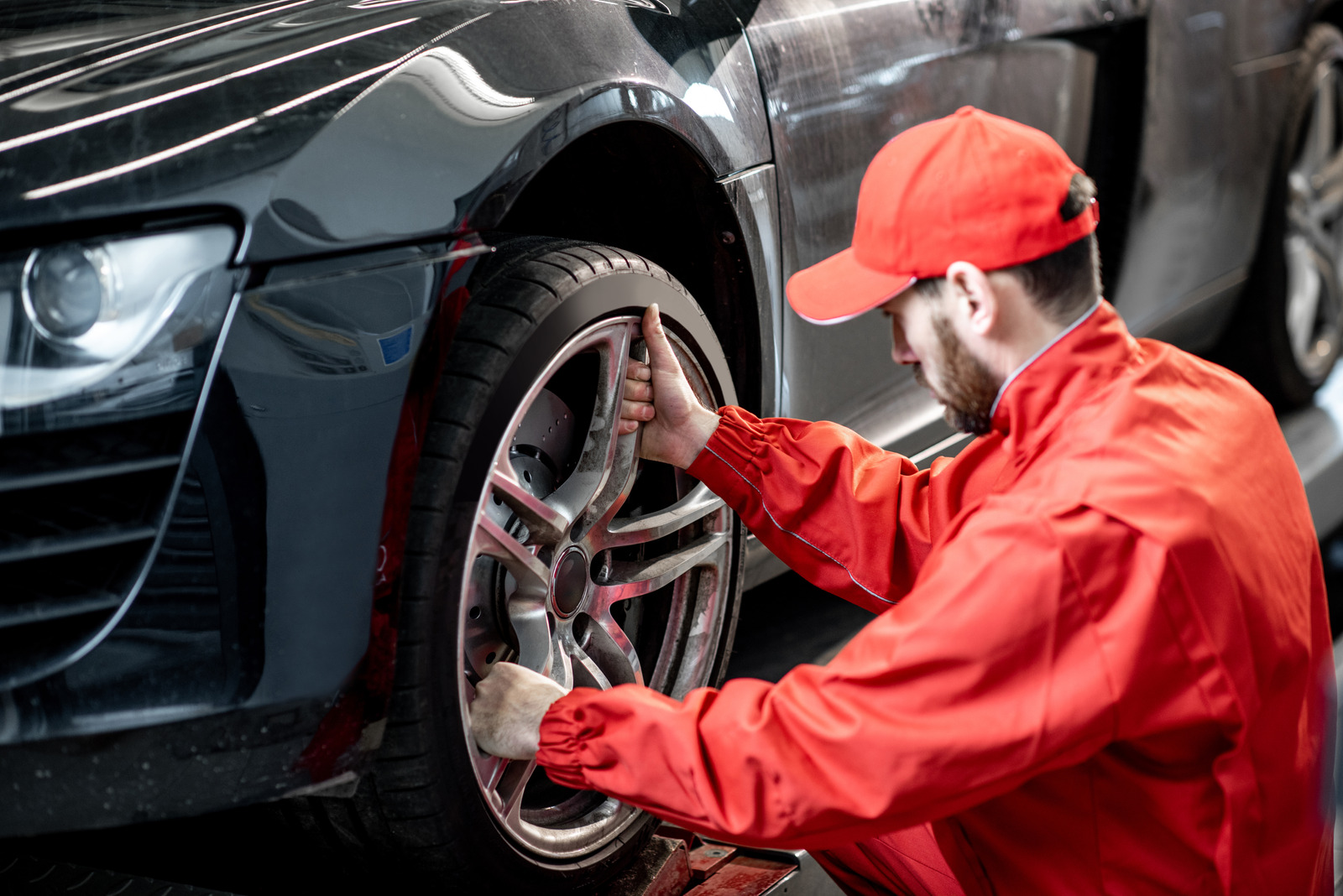Expert technicians working on Tires and Wheels Balancing Edmonton