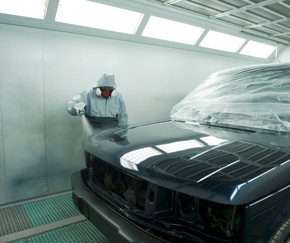 Black paint on rover in Northwest Edmonton Body Work