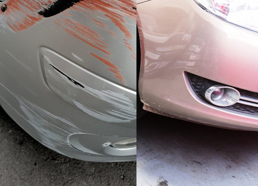 Before and After A Visual Transformation. Bumper Replacement Mastery: Restoring Your Vehicle's Front End Brilliance